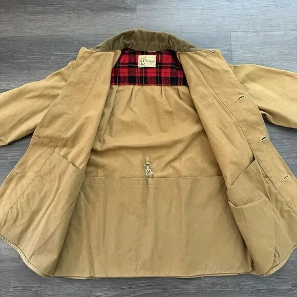 VTG 40s Duxbak Jacket Canvas Waterproof HuntingRainproof 44 Utica MINT